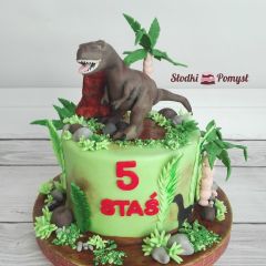 tort dinozaur w dżungli.jpg